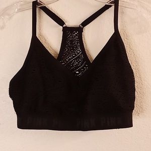 NEW PINK SPORT Yoga Gym Active Wear Goth Size L Large Black Color B19